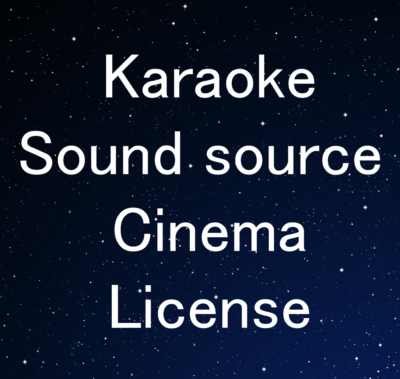 Karaoke audio cinema license
